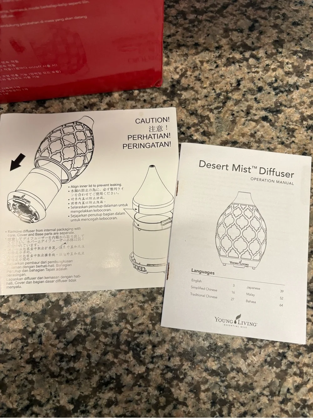 Like new In box Young Living Desert Mist Essential Oil Ultrasonic Diffuser.